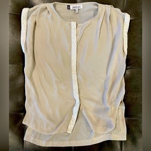 Khaki colored sparkle top